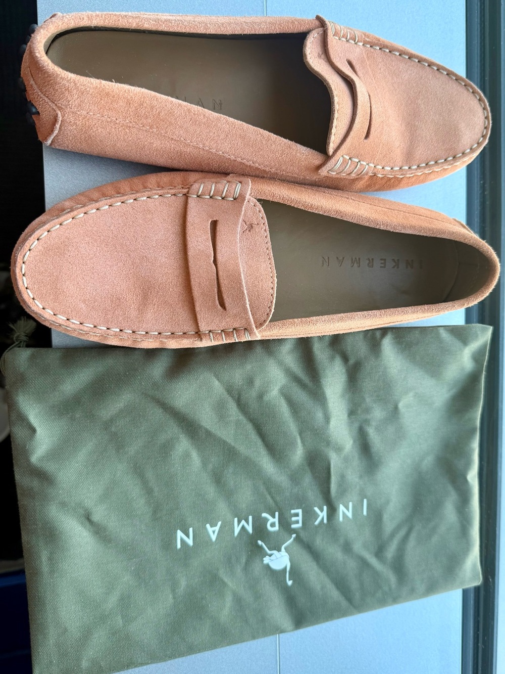 Driving Loafer (womens) in Salmon. Size 37